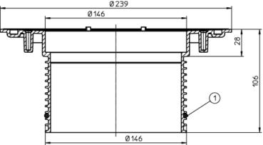 Aufstockelement 200mm/ d 146mm mit Dichtflansch  HL8500